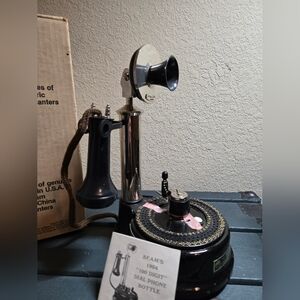 Beams 1904 Empty Antique Style Telephone Decanter Decor Only With Box